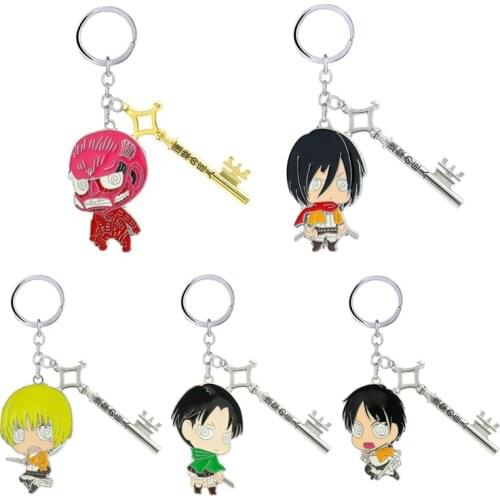 Anime Attack On Titan Keychain Metal Wings Of Liberty Figure Pendant Kyojin Keychain Holder Chaveiro Men Women Gift Jewelry