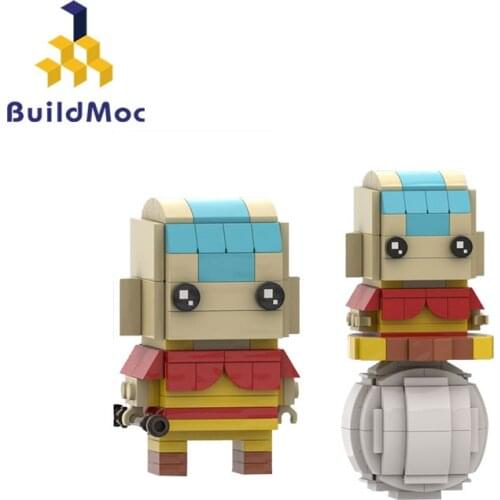 BuildMoc TV Show The Last Airbender Aang Super Heroes Figures 298PCS Model Building Blocks Toys for Children DIY Toy Kids Gifts