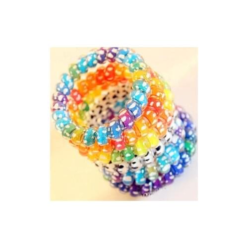 6pcs Candy Color Telephone Wire Line Elasticity Rubber Band Elastic Hairbands Hair Rope For Gils Scrunchy Headbands Gum Spring