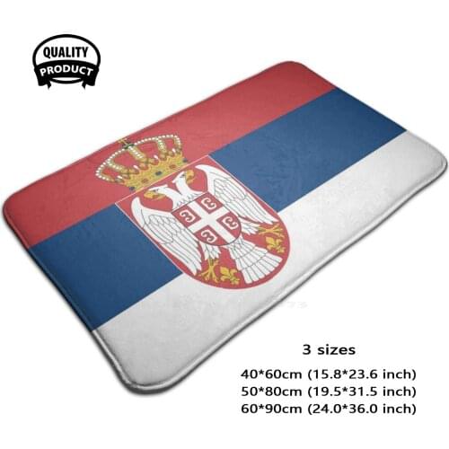 Serbia Flag T - Shirt - Serbian Republic Football Sports Team Supporter Phone Cover Sticker Duvet Door Mat Foot Pad Home Rug