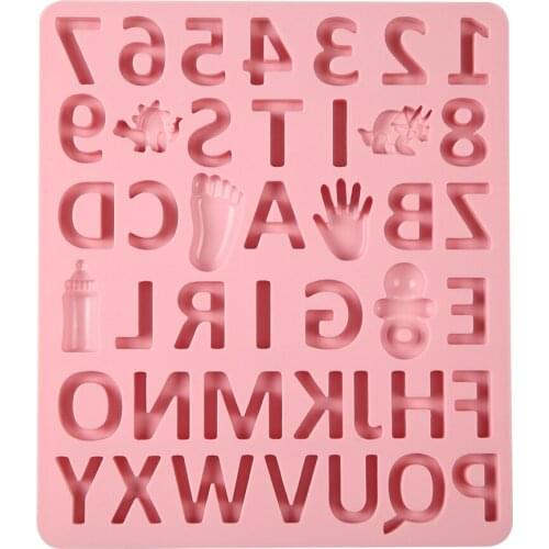 New 2021 Silicone Girl Chocolate Mold Boy English letter&Number Biscuit Candy Pudding Cake Jelly Mould Kitchen Baking Tools