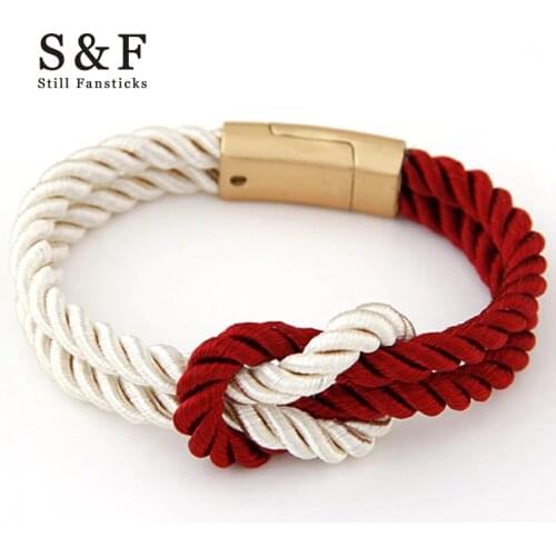 NEW Magnet Bracelet Braided Nylon Rope Bracelet Fashion Man Strand Bracelets For Women Handmade Bangle 2017 Men Jewelry Homme