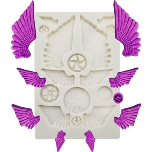 Mechanical Wings Lace Cake Mold Fondant Mold Silicone Mould Cake Decorating Tools DIY Cake Baking Tools