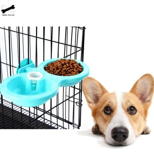 Pet Dogs Bowls Plastic Cats Hanging Dish Feeder For Cage Feeding Watering Non-toxic Material Big Dog Bowl Water Dispenser