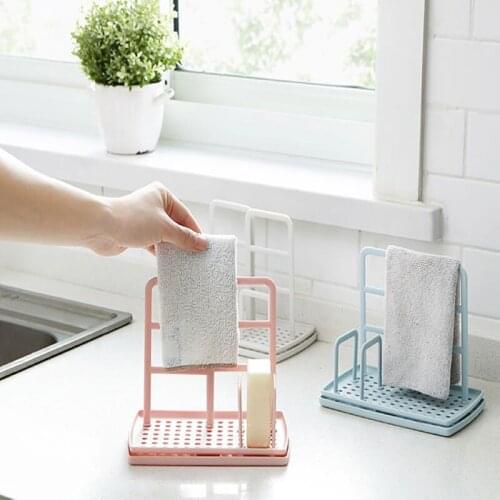 Multi-function Kitchen Desktop Organizer Sponge Storage Shelves Home Accessories