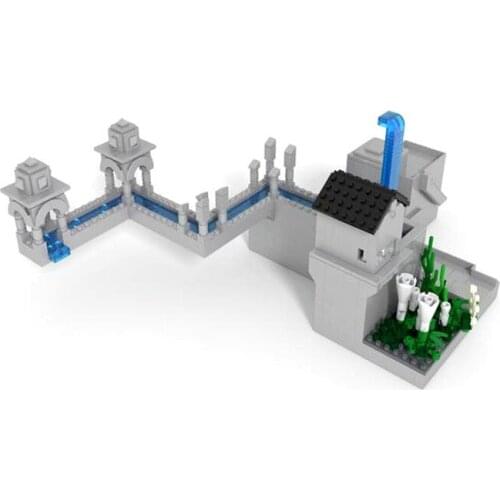 MOC Famous Wrong Visual Painting Art Masterpiece Building Blocks Kit Impossible Waterfall Architecture Falls Bricks Toys Gifts