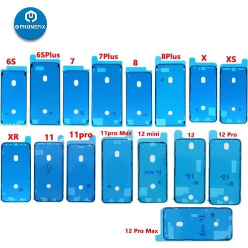 10pcs 3M Waterproof Sticker For iPhone 6 6S 6SP 7 8 Plus X XR XSMax 11 Pro 12 Front Housing LCD Touch Screen Frame Adhesive Tape