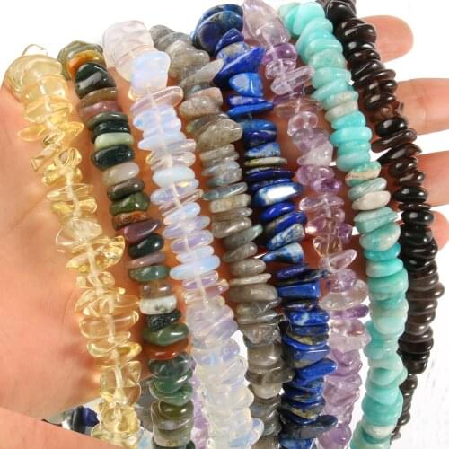 Natural Stone 10mm Irregular Shape Freeform Chip Bead Tiger Eye Amethysts Agates Lapis lazuli For Jewelry Making DIY Bracelet