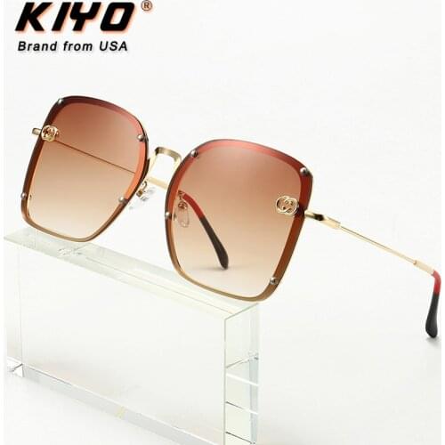 KIYO Brand 2020 New Women Men Square Polarized Sunglasses Metal Classic Sun Glasses High Quality UV400 Driving Eyewear 2878