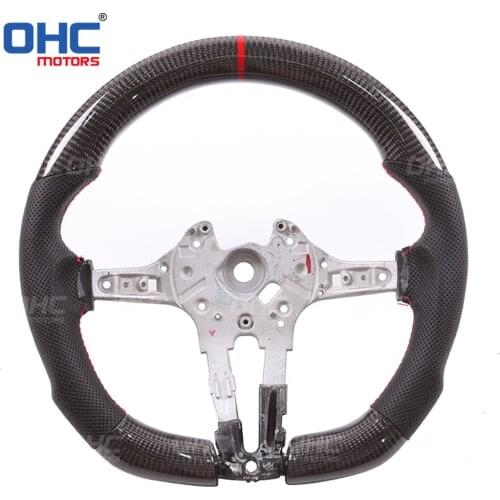 100% Real Carbon Fiber Steering Wheel compatible for F20 F22,F23 & F45 F30,F31 F32,F33,F36 F87 M2,M Performance M1 M2 M3 M4