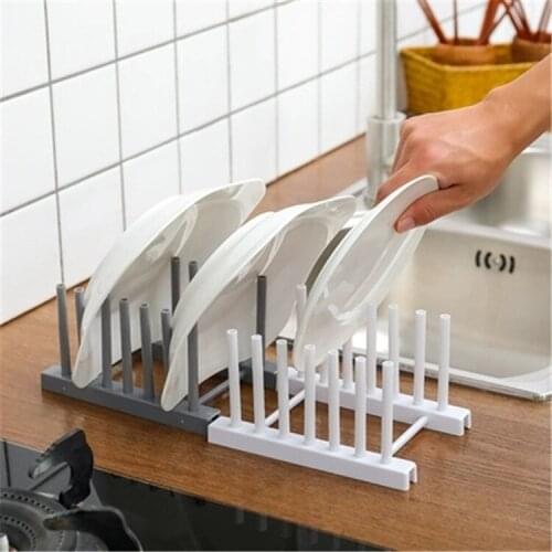 ABS Storage Rack Bowls Organizer Drain Water House Dish Drying Rack Kitchen Accessories Bowl Holder Plastic Grids Kitchen Cocina