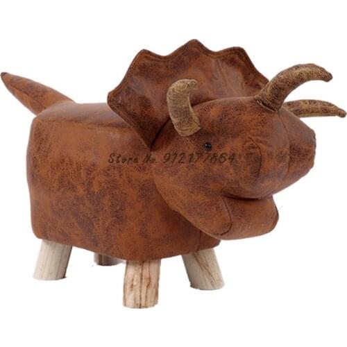 Childrens Animal Shoe Stool Fashion Creative Small Stool Household Footstool Calf Cartoon Stool Low Stool Solid Wood Sofa Stool