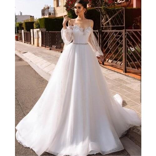 Wedding Dress A-Line Princess Lace Appliques White Tulle Bridal Gown High Quality Factory Dress Vestido De Noiva Robe De Mariee