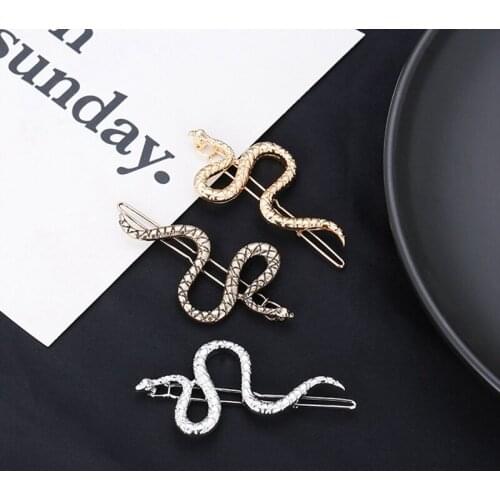 Punk Snake Hairpins For Women Geometric Animals Gold Metal Hairpins Hair Clips Party Headpiece Hairgrips Hair Accessories