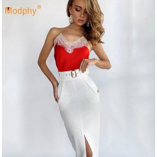 2020 Autumn And Winter New Woman Sexy Split Bandage Skirt High Waist Elegant Office Fashion Solid Color Pencil Skirt