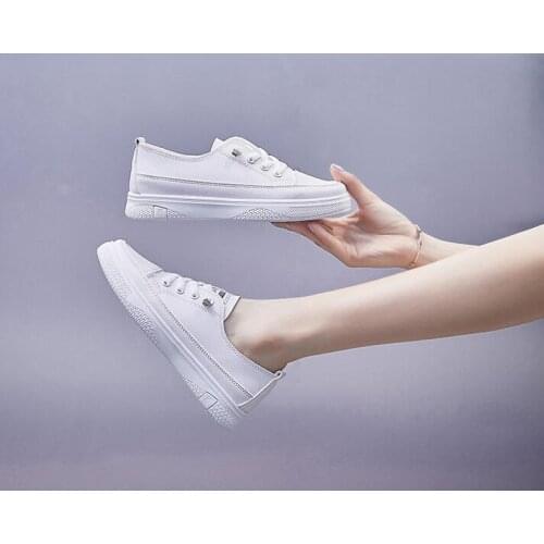 Womens Shoes 2021 Summer Comfort Platform Sneakers Ladies Breathable White Shoes Women Casual Flats Shoes Zapatillas Muje