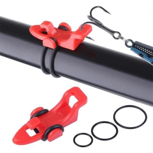 1SET Fishing Hook Keeper Lure Bait Holder with 3 Rubber Rings for Fishing Rod Fishing Gear Portable Accessories Fixed Bait