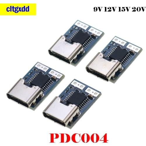 Cltgxdd 1Pcs Módulo de señuelo PD tipo C, cable de extensión de gatillo PD23.0 a CC, cargador QC4, 9V, 12V, 15V, 20V, PDC004-PD