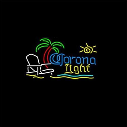 17*14" CORONA LIGHT T84 NEON SIGN Signboard REAL GLASS BEER BAR PUB Billiards display Restaurant Shop outdoor Light Signs