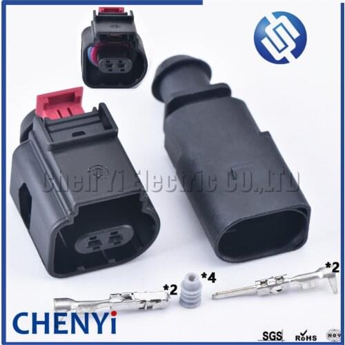 2 Pin Temperature Compressor Sensor Connector Plug 8K0973702D For VW Golf Jetta Passat AUDI A3 A6 A8 Skoda Octavia Seat Toledo
