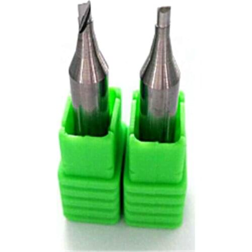 2pcs/lot 0.9 1.0 1.2 1.5 2.0 2.5mm Carbide Single-edge End Mill Cutter RAISE QINGHONG for handle vertical key cutting machine