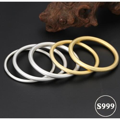 2020 Vintage Bangle 100% S999 sterling silver fine designer jewelry Women Men Simple and creative tom hope Bracelet Bangle Gifts