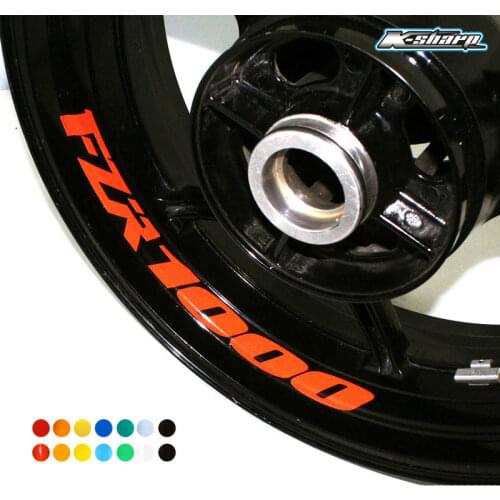 8X custon inner rim decals wheel reflective Stickers stripes Fit YAMAHA FZR 1000