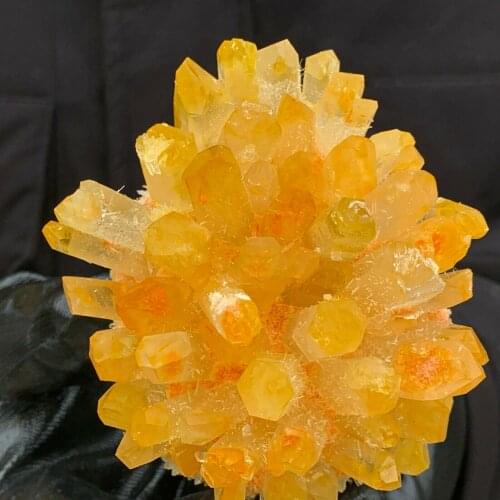 Zeldzame Nieuwe Gele Phantom Quartz Crystal Cluster Specimen