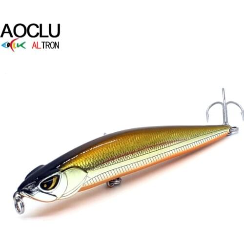 AOCLU wobblers Super Quality 6 Colors 85mm 14.4g Hard Bait Fishing lure Stick Pencil long distance cast shake sinking VMC hooks