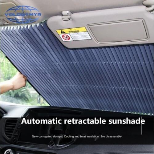Volodymyr Car Windshield Sunshade Cover Automatic Retractable Sun Protection Sunblind for Sun Shade Car Front Window Windshield