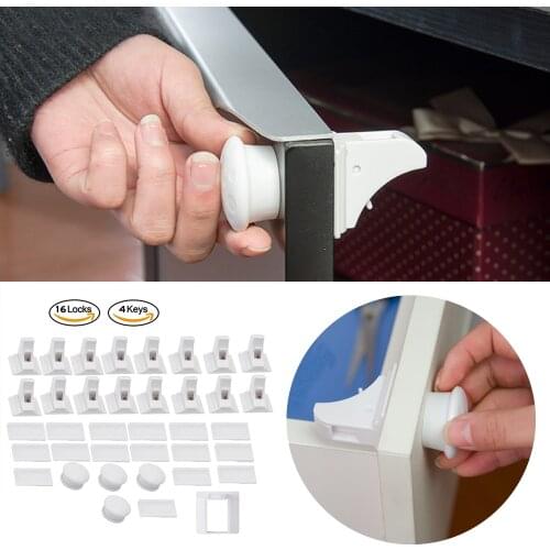 Baby Safety Lock Invisible Lock Kids Security Drawer Latch Cabinet Door Magnetic Child Safety Lock Limiter Children Protection