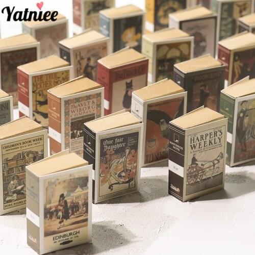 Yatniee 122Sheets/Pack Memo Pads Sticky Notes Creative Retro Hand Book Notepad Diary Planner Office Supplies