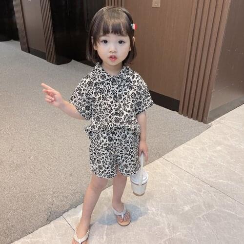 Toddler Kids Clothes Floral Tshirt + Short Girl Clothes Summer Tracksuit For Girl Casual Style Tracksuit Kids