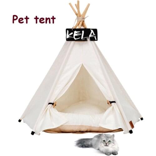 Pet Cat House with Net Outdoor Indoor Mesh Pet Dog Tent House Breathable Print Portable Foldable Cat Small Dog Tent House 2020