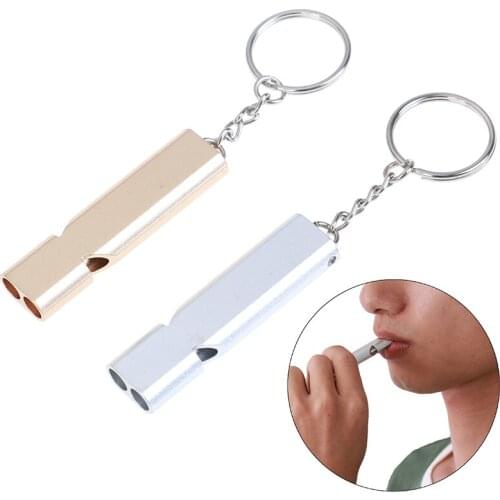 Double-frequency Emergency Whistle Mini Portable 150db Double Pipe High Decibel Outdoor Camping Hiking Survival Whistle Keychain