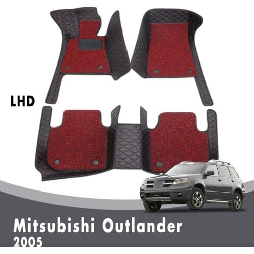 Luxury Double Layer Wire Loop Car Floor Mats For Mitsubishi Outlander 2005 Auto Interior Accessories Carpets Styling Protect