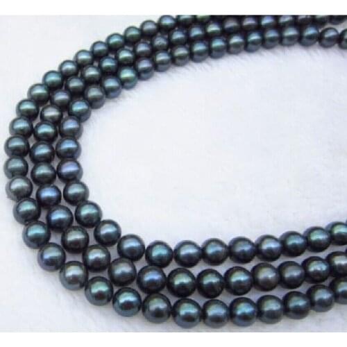 ELEGANT 49 INCH 8-9MM BLACK SOUTH SEA TAHITIAN PEARL NECKLACE