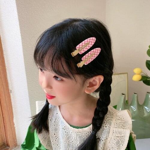 Korean Simple Lattice Metal Hairpins Clips For Women Fashion Gold Silver Color BB Barrettes Girls Elegant Hair Accessories 2021