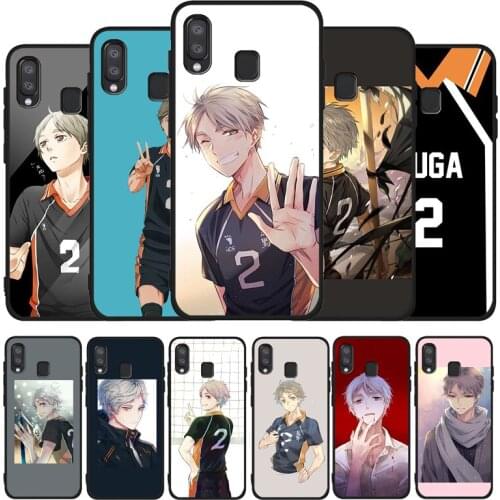 Koushi Haikyuu black Soft phone Case For Samsung S20 S10 S9 S8 S7 edge Plus Lite For Note 8 9 10 A6 A7 A8 A9 2018