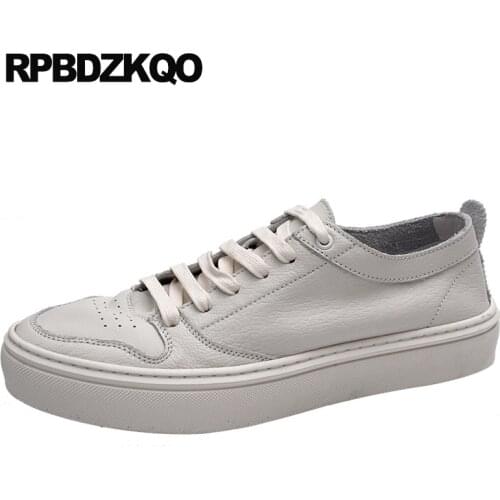 Platform Creepers Trainers Sneakers New White Real Leather Genuine Italian Men 2021 Fashion Shoes Skate Korean Breathable Casual
