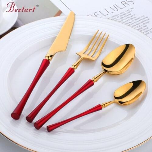 24Pcs Black Gold Cutlery Set Stainless Steel Dinnerware Set Knife Forks Spoons Silverware Kitchen Dinner Tableware Set Gift