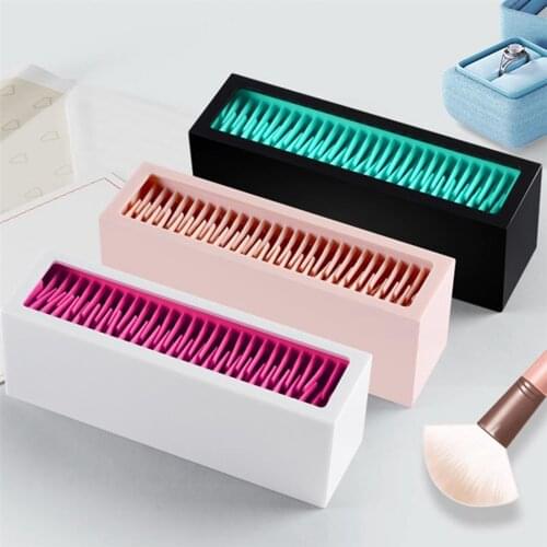 Makeup Brush Organizer Silicone Cosmetic Tools Storage Holder Vanity Display