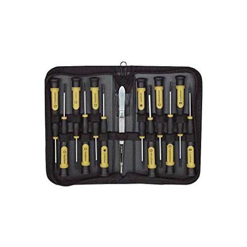 Proxxon 22720-22720 screwdriver Set Micro Driver 13 pieces (with carrying case, slotted/Phillips/TX/HX, ergonomic grip)