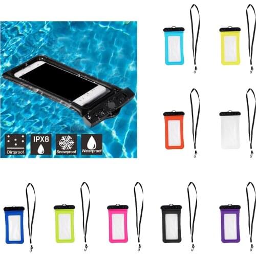 Underwater Waterproof Touchscreen Floating Phone Case Dry Bag Pouch w/ Strap