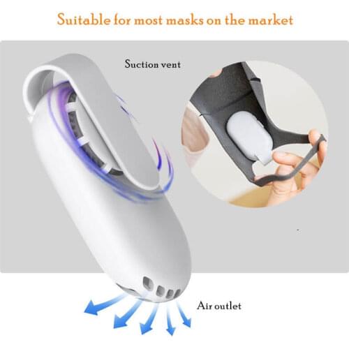 USB Charge Portable Electric Mini Fan For Face Mask Reusable Breathable Cooling Mask Fan 300mAh Brushless Motor High Quality
