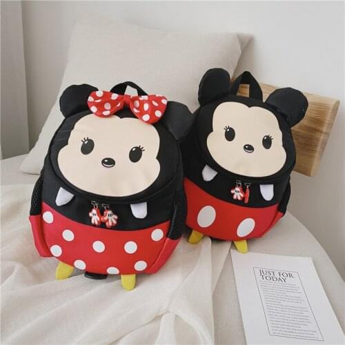 Disney pincess Kindergarten anti-lost school bag shoulder boy girl Mickey mouse Minnie backpack baby children schoolbag purse
