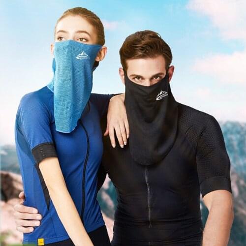 Sunscreen Half Face Ice Silk Mask Quick Drying Neck Scarf Men Women Bicycles Motorcycles Dustproof Breathable Bandanas