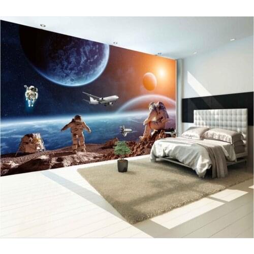 Modern Photo Wallpaper Star Earth Space Universe Moon Wall paper 3D Large Mural Living Room Sofa Backdrop Wall Murals Wallpaper