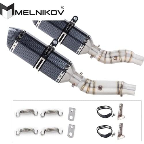 Motorcycle Full System Modified Middle Link Pipe Slip On For Kawasaki Z1000 Z1000SX Z1000R Z1000J Ninja1000 2010-2019 Exhaust