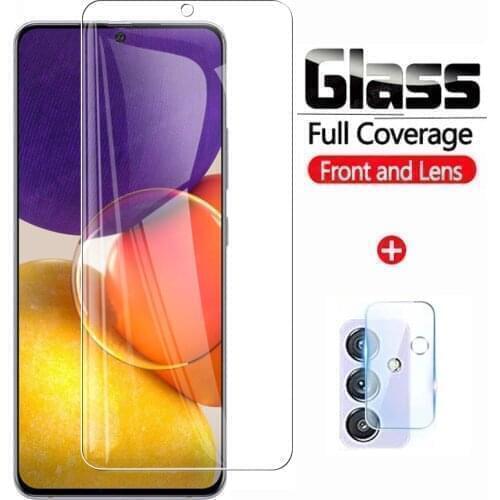 2 in 1 Tempered Glass for Samsung Galaxy A82 5G Full Screen Protector & Lens Film for svmsung A82 A 82 A826 Protective Glass